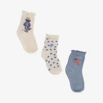 Polo Ralph Lauren Cotton Blend Sock Set In Multi