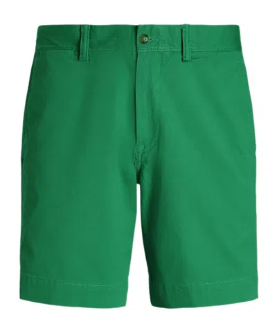 Polo Ralph Lauren Cotton Blend Straight Cut China Shorts In Green