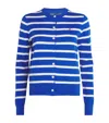 Polo Ralph Lauren Striped Cardigan In Blue