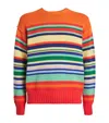 Polo Ralph Lauren Striped Cotton-blend Sweater In Multi