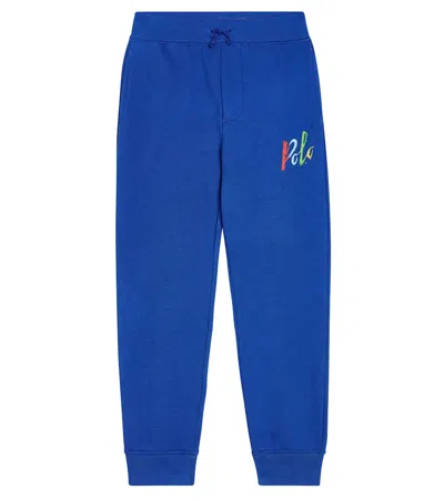 Polo Ralph Lauren Kids' Boy's Graphic Fleece Sweatpants In Blue