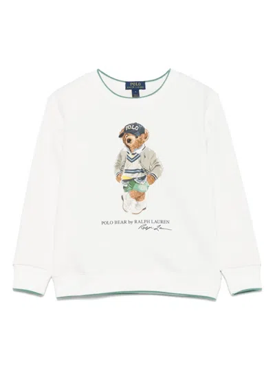 Polo Ralph Lauren Kids' Cotton-blend Sweatshirt In White