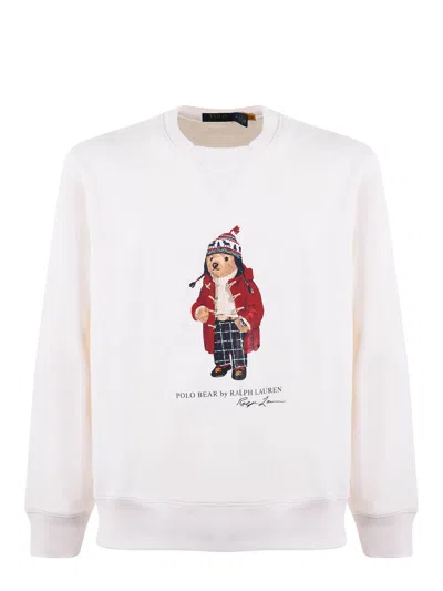 Polo Ralph Lauren Cotton Blend Sweatshirt In White