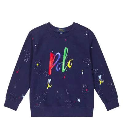 Polo Ralph Lauren Kids' Cotton-blend Sweatshirt In Blue