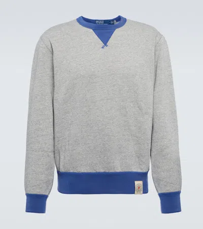 Polo Ralph Lauren Cotton Blend Sweatshirt In Loft Heather/old Royal