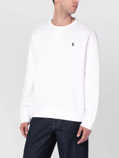 Polo Ralph Lauren Cotton Blend Sweatshirt Logo In White