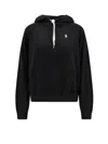 Polo Ralph Lauren Black Hoodie With Drawstring Hood And Pony Embroidery On The Front In Black