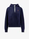 Polo Ralph Lauren Shrunken Fit Fleece Hoodie In Blue