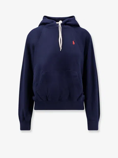 POLO RALPH LAUREN COTTON BLEND SWEATSHIRT WITH HOOD