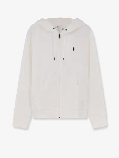 Polo Ralph Lauren Cotton Blend Sweatshirt With Iconic Logo In White