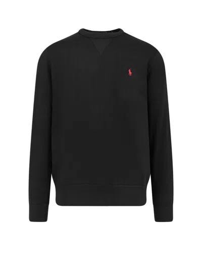 Polo Ralph Lauren Cotton Blend Sweatshirt With Logo In Black