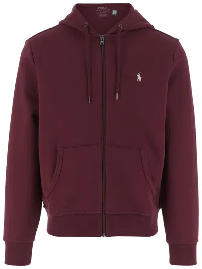 Polo Ralph Lauren Cotton Blend Sweatshirt With Logo In Brown
