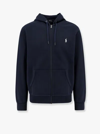 Polo Ralph Lauren Cotton Blend Sweatshirt With Logo Iconic Embroidery In Aviatr Nvy