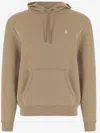 Polo Ralph Lauren Cotton Blend Sweatshirt With Logo In Brown
