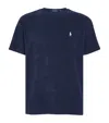 Polo Ralph Lauren Mens Newport Navy Neon Yellow Logo-embroidered Cotton-jersey T-shirt L In Navy