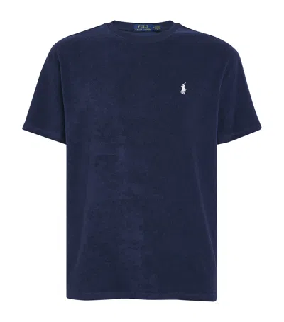 POLO RALPH LAUREN COTTON-BLEND TERRY POLO PONY T-SHIRT
