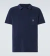Polo Ralph Lauren Custom Slim Fit Terry Polo Shirt In Newport Navy