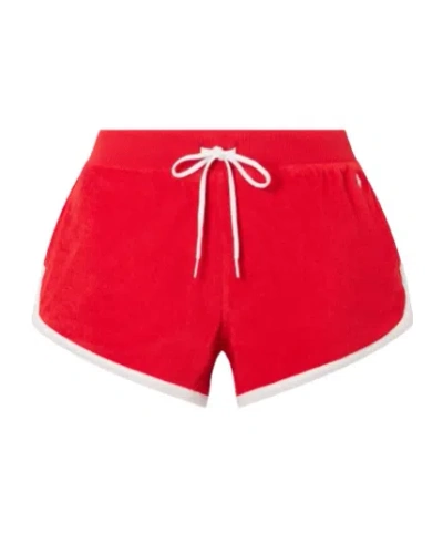 Polo Ralph Lauren Cotton-blend Terry Shorts In Red