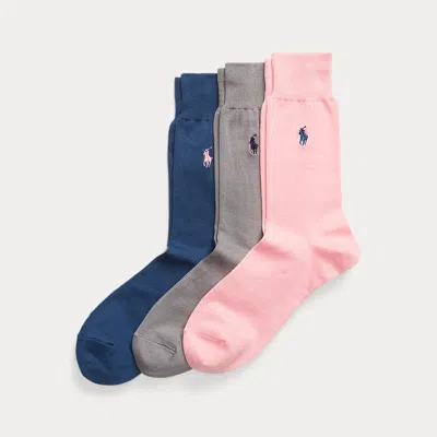 Polo Ralph Lauren Cotton-blend Trouser Sock 3-pack In Multi