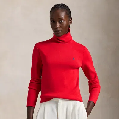 Polo Ralph Lauren Cotton-blend Turtleneck In Pandora Red