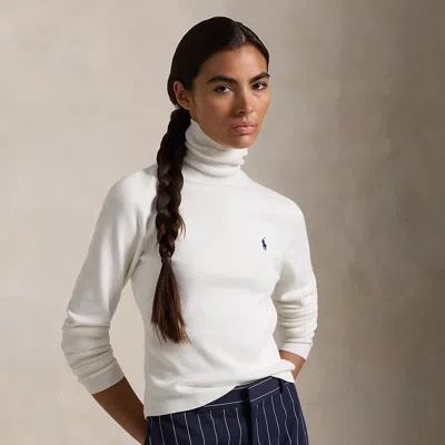 Polo Ralph Lauren Cotton-blend Turtleneck In White