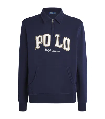 Polo Ralph Lauren Cotton-blend Varsity Sweatshirt In Blue