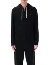 Polo Ralph Lauren Zip Sweatshirt With Front Pockets And Hood In Black