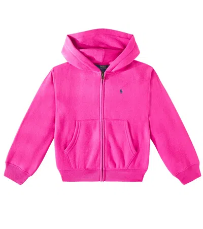 Polo Ralph Lauren Kids' Cotton-blend Zip-up Hoodie In Pink