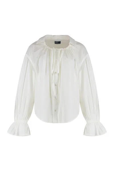 Polo Ralph Lauren Cotton Blouse In White