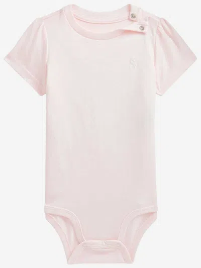 Polo Ralph Lauren Cotton Bodysuit In Pink