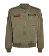 Polo Ralph Lauren Mens Outdoor Olive X Patch-embellished Regular-fit Cotton Jacket In Green
