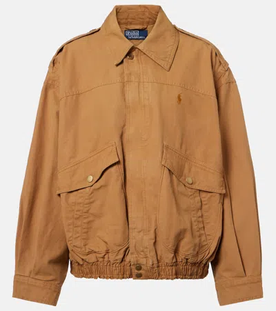 Polo Ralph Lauren Cotton Bomber Jacket In Brown