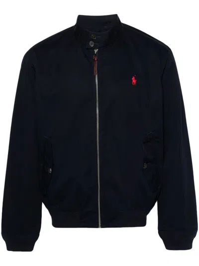 Polo Ralph Lauren Cotton Bomber Jacket With Zip Clothing In Black