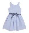 Polo Ralph Lauren Sleeveless Belted Chambray Dress In Blue