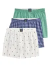 Polo Ralph Lauren Cotton Boxers (pack Of Three) In Green