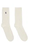 Polo Ralph Lauren Cotton Braided Socks In White
