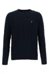 Polo Ralph Lauren Cotton Braided Sweater Sweaters And Cardigans Blue