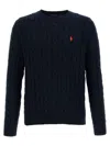 Polo Ralph Lauren Cotton Braided Sweater Sweaters And Cardigans Blue