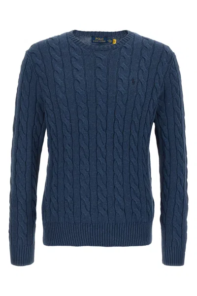 POLO RALPH LAUREN COTTON BRAIDED SWEATER