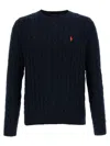 Polo Ralph Lauren Cotton Braided Sweater Sweaters And Cardigans Blue