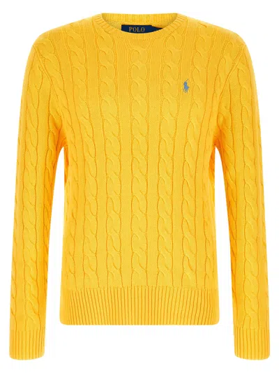 Polo Ralph Lauren Cotton Braided Sweater Sweaters And Cardigans Yellow