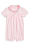 Polo Ralph Lauren Baby Cotton Polo Bubble Romper In Bath Pink W/nevis Pp