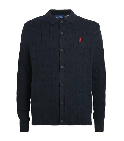 Polo Ralph Lauren Cotton Cable-knit Cardigan In Blue