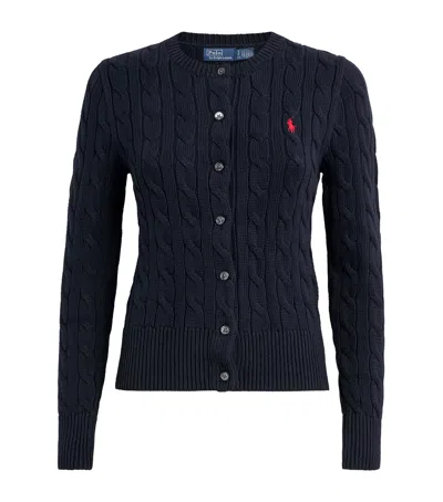 Polo Ralph Lauren Cotton Cable-knit Cardigan In Blue