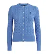 Polo Ralph Lauren Cotton Cable-knit Cardigan In Blue