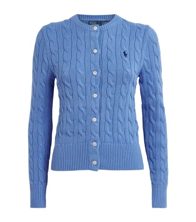 Polo Ralph Lauren Cotton Cable-knit Cardigan In Blue
