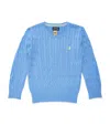 Polo Ralph Lauren Cotton Cable-knit Polo Pony Sweater In Blue