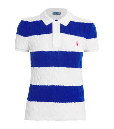 Polo Ralph Lauren Cotton Cable-knit Polo Shirt In White