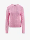 Polo Ralph Lauren Cable Knit Crew Neck Sweater Knitwear Rose In Pink