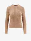 Polo Ralph Lauren Polo-pony-motif Cotton Jumper In Brown